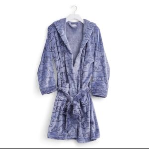 New VERA BRADLEY Fuzzy Fleece Robe Beary Merry Cool Blue 2XL - 3XL